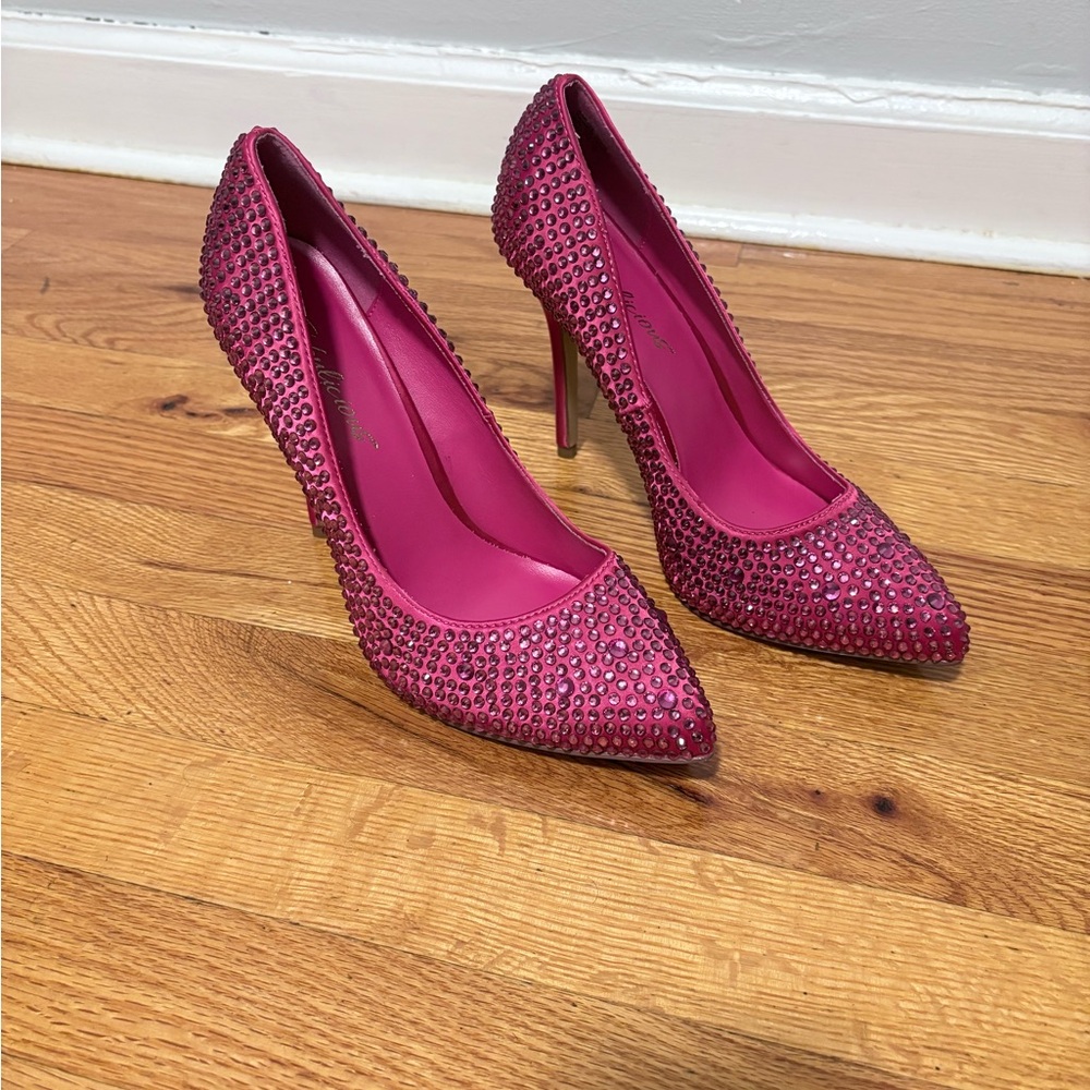 Elegant Pink Rhinestone Stilettos